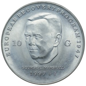Netherlands, 10 guilders 1997, George Catlett Marshall