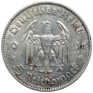 Germany, 5 reichsmark 1934