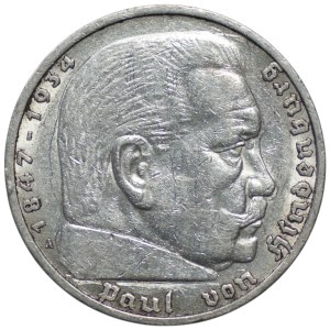 Germany, 5 reichsmark A 1936
