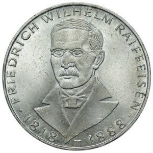 Germania, 5 marzo 1968, 150° anniversario della nascita di Friedrich Wilhelm Raiffeisen