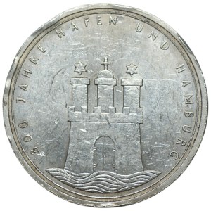 Germany, 10 marks 1989, 800th anniversary of the port of Hamburg