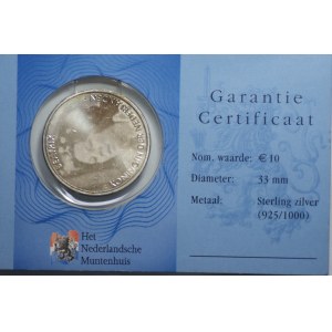 Netherlands, 10 Euro 2005, 25th anniversary of Queen Beatrix's accession to the throne