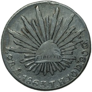 Mexico, 2 reals 1863, Mo TH