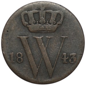 Pays-Bas, 1/2 cent 1843