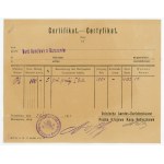 Polish National Loan Fund, certificate of purchase of securities, 1917