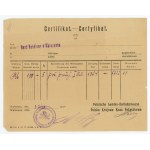 Polish National Loan Fund, certificate of purchase of securities, 1917