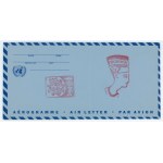 Letter envelope with stamps of the Polish contingent