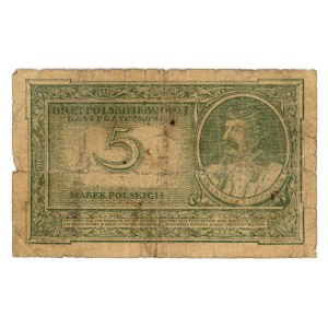 5 Polish marks 1919, IB series