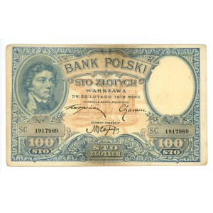 100 zloty 1919, S.C. series.