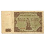1 000 zlotých 1947, série D, G, sada 2 kusů