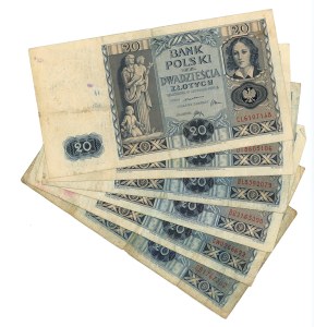 20 gold 1936, set of 6 pieces