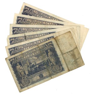 20 gold 1936, set of 6 pieces