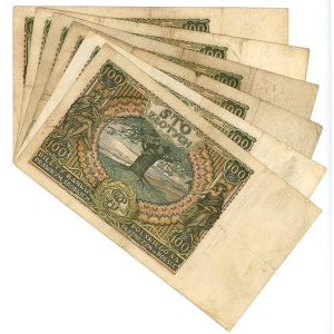 100 zloty 1934, II set of 6 pieces