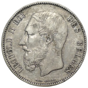 Belgium, 5 francs 1873