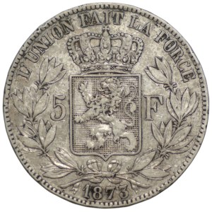 Belgium, 5 francs 1873