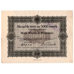 Poznań Copper Smelter S.A., 5,000 mkp 1921 - NAMED