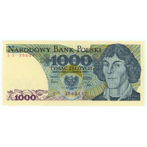 1.000 złotych 1982, seria ES