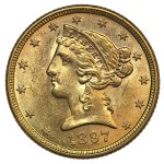 USA, $5 1897, Philiadelfia, Liberty Head