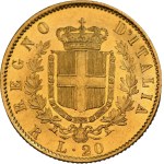 Italy, Victor Emmanuel II, 20 lira 1871, low mintage
