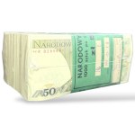 10 bank parcels of 50 zloty 1988, HR series, bank packet