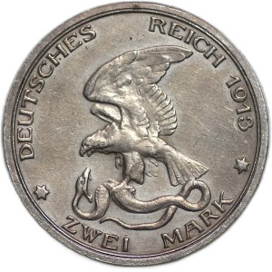 German Empire 2 marks, 1913 100th anniversary of the declaration of war against France