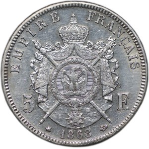 France, 5 francs 1868,