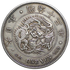 Japonia, 1 jen, 13 1880
