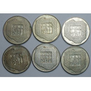 200 zlotých 1974, 30 let Polské lidové republiky, sada 6 kusů