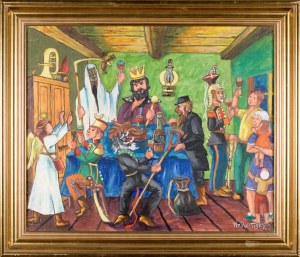Paweł WRÓBEL (1913-1984), Kolędnicy, 1982