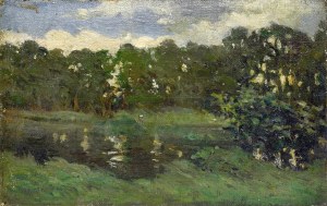 Henryk PIĄTKOWSKI (1853-1932), Pejzaż letni, ok. 1923
