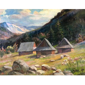 Stanislaw MAZUŚ (b. 1940), Cottages in the mountains