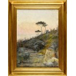 painter unknown, Landscape with pine trees