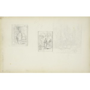 Stanislaw CHLEBOWSKI (1835-1884), Miniature outline of two portrait paintings