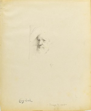 Eugeniusz ZAK (1887-1926), Głowa starego meżczyzny - według obrazu starego mistrza, 8 I 1903