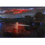 Stanislaw Baj (b. 1953, Dolhobrody), River Bug by night