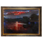 Stanislaw Baj (b. 1953, Dolhobrody), River Bug by night