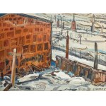 Edward Dwurnik (1943 Radzymin - 2018 Warszawa), Ściana z cyklu Podróże autostopem, 1983