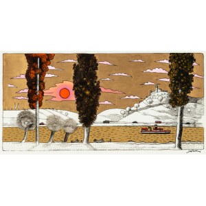 Jozef Wilkoń (b. 1930 Bogucice), Illustration, 1970s.