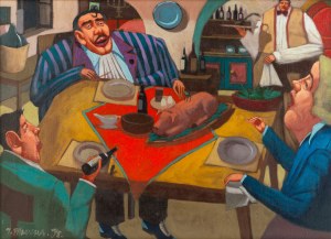 Jacek Pałucha (ur. 1966 Częstochowa), W restauracji, 1994