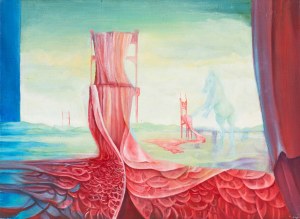 Stanisław Maria Wedecki (1951-2008), Pejzaż z koniem, lata 90. XX w.