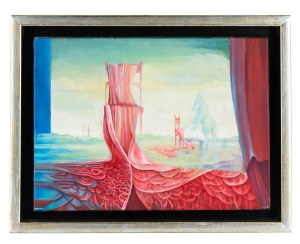Stanisław Maria Wedecki (1951-2008), Pejzaż z koniem, lata 90. XX w.