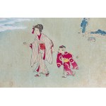 Toyohara Chikanobu (1838-1912), Beauty on the Beach, from the series: Beautiful Women and Famous Views, Japan, 1898.