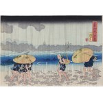 Utagawa Kuniyoshi (1797-1861), View of the Onmaya waterfront in the eastern capital, published by Adachi, Japan, 1950s.