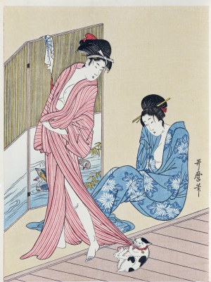 Kitagawa Utamaro (1753-1806), Po kąpieli, wyd. Japonia, po 1960 r.