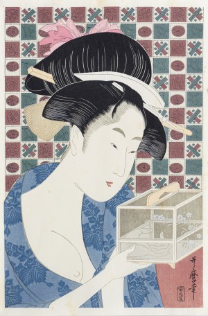 Kitagawa Utamaro (1753-1806), Klatka na owady, wyd. Japonia, po 1960 r.