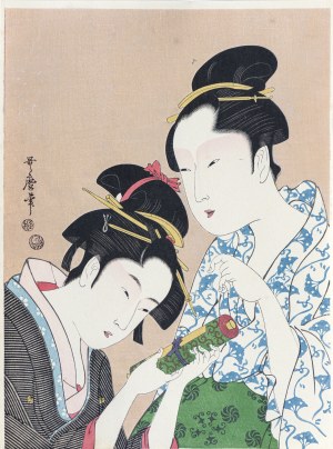 Kitagawa Utamaro (1753-1806), Okita and Ofuji, wyd. Japonia, po 1960 r.