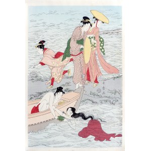 Kitagawa Utamaro (1753-1806), Clam catchers, Japanese edition, after 1960.