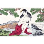 Kitagawa Utamaro (1753-1806), Clam Catchers and the Kappa Demon, from the series: Utamakura, published by Ishu-Kankokai, Tokyo/Japan circa 1970.