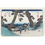 Utagawa Hiroshige (1797 - 1858), Hosokute, from the series: Sixty-nine Stations of Kiso Kaido, published by Nihon Hanga Kenkyujo, Japan, Showa period, 1960s -1970s