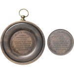 Henri V (1820-1883). Lot of 2 medals, assassination of the Duc de Berry on February 14, 1820, by Gayrard 1820, Paris.